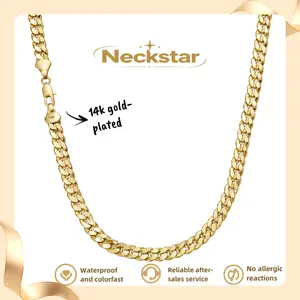 Luxury 14K Gold Plated Embossed Chain Necklace | 6mm 10mm Textured Link Chain for Men Women | 20” 22” 24” Hip Hop Streetwear Jewelry