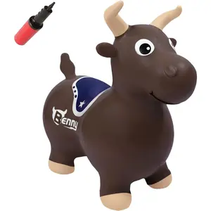 Bouncy Horse Hopper Benny Jumping Bull Inflatable Hopping Pony for Toddlers Ideal Baby Birthday Gift for 18 Month 2 3 4 Year Old Kid
