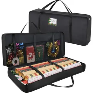 Under-Bed Gift Organizer Bag with Multiple Compartments - Durable Oxford Fabric, Ideal for Multifunctional storage, Holiday Decorations, Birthday Parties & Seasonal Storage, Perfect for Room Decor, Gift Wrap Storage, Storage Tote
