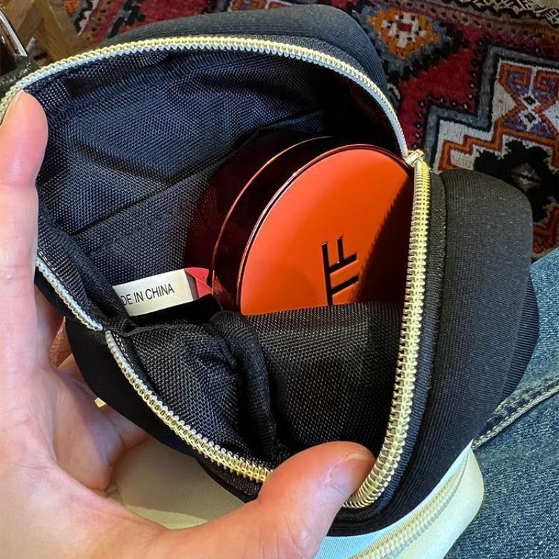 Cherry Pattern Storage Bag, 1 Count Portable Multifunctional Napkin Pouch Bag, Jewelry & Skincare Product Organizer, Cosmetic Bag for Home, Office, and Travel