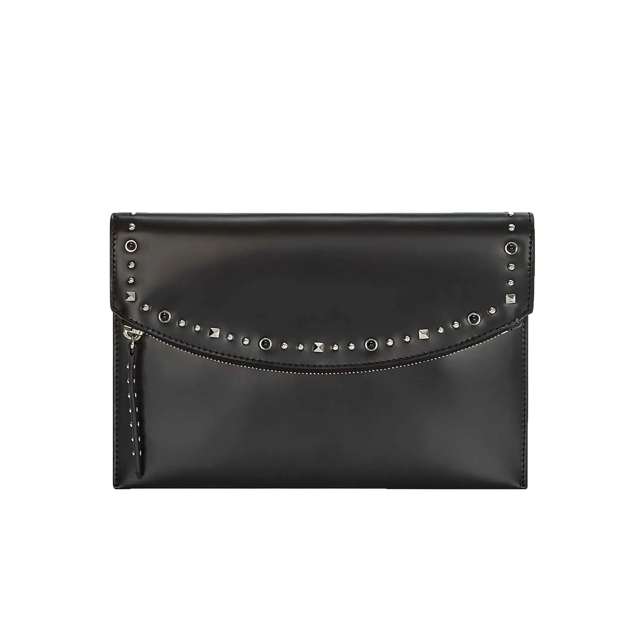 Betsey Johnson Women's Chic Studded Leather Bristol Slim Clutch, Black