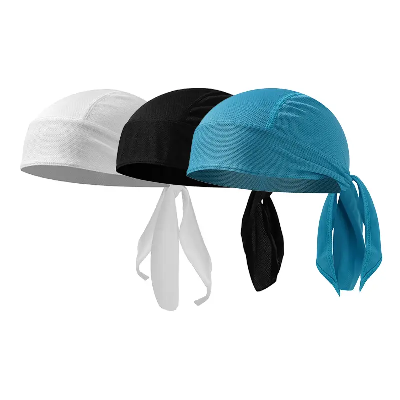 Outdoor Cycling Quick-Dry Breathable Mesh Pirate Hat for Motorcycle Rides Moisture-Wicking Sports Headscarf Small Cap Gear