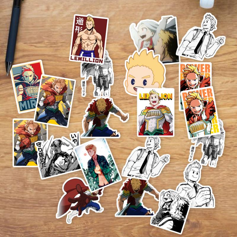 Stickers Pack 20 Pcs Mirio Waterproof Aesthetic Skateboard Togata Guitar Bottle Colorful Lemillion Water Laptop Luggage Hero Vinyl Car Bumper Bike