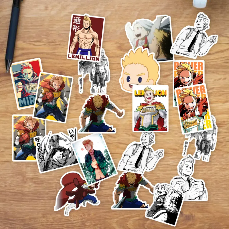 Stickers Pack 20 Pcs Mirio Waterproof Aesthetic Skateboard Togata Guitar Bottle Colorful Lemillion Water Laptop Luggage Hero Vinyl Car Bumper Bike