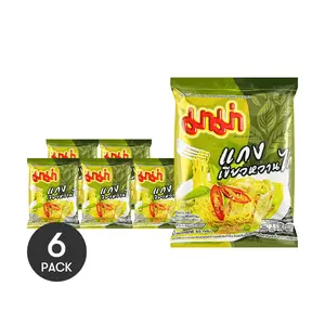 MAMA Instant Noodle Chicken Green Curry Flavor 1.94 oz*6【6 Packs】