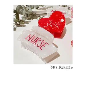 Cute Nurse Syringe/EKG/Nurse Hair Claw Clip