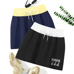 2pcs Elegant Flared Skirt | Comfortable and Breathable Short Umbrella Skirt with Built-in Pants and Pockets for Spring/Summer, Ideal for Daily Commute and Casual Sports tiktok shop deals