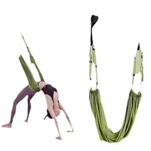 Aerial Yoga Sling Set Household Yoga Rope for Home Use with Door-Mount Strap Adjustable Bands & Reinforced Hammock for Inversions Splits Training