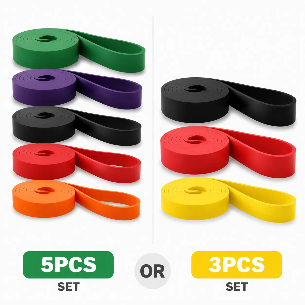 3PCS/5PCS Resistance Bands Set, Adjustable Elastic Workout Bands, Strength Training Bands for Home Fitness, Yoga, Stretching & Exercise