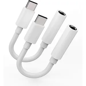 2Pack,USB C to 3.5mm Headphone Adapter Type C Jack AUX Dongle Audio Earphone Compatible with Pixel Galaxy S23 S22 S21 Ultra Note,for  IPhone15 Pro Max Plus ipad 10?Air4/5?Mini6?Pro 12.9