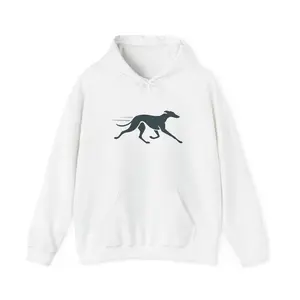 Greyhound Running Hoodie — Minimal Greyhound Dog Sweatshirt