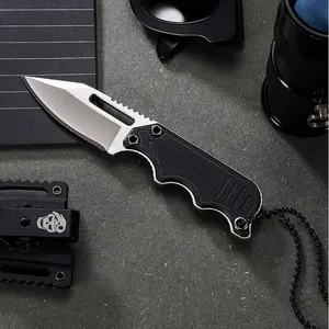 1PC high-quality 5CR13 steel one-piece straight knife + FRN glass fiber nylon handle material, ABS fiber reinforced scabbard with stainless steel waist clip, can rotate 360 degrees, suitable for exploration and camping, Christmas gift