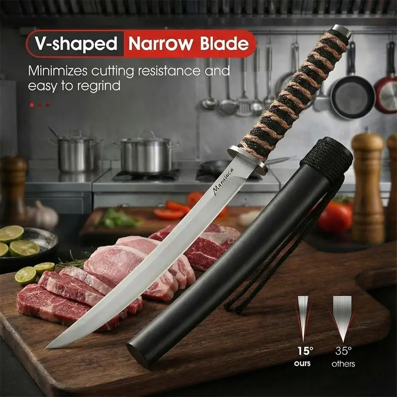 High Hardness Kitchen Knife, Home Fruit Knife, Sharp Meat Cutting Knife, Sushi Raw Fish Slice Knife, Durable and Efficient Cooking Tool, Stainless Steel Knives