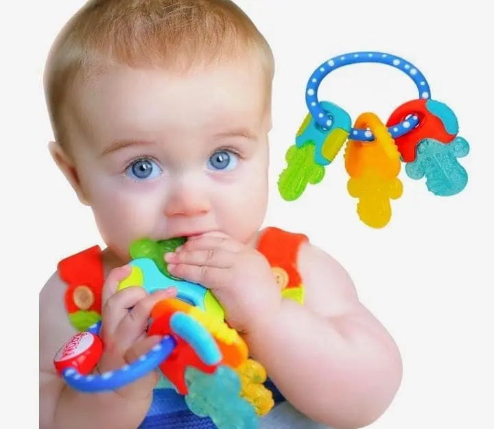 Ice Gel Teether Keys, Gentle for Sore Gums Colorful and Fun Toys, Gentle for Sore Gums Colorful and Fun Toys, Silicone Soothing Baby Teether Toys for Infants