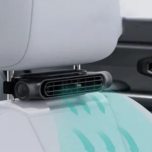 Mini USB Car Fan Portable 3-Speed Seat Back Cooling Fan Quiet Cooler for Most Vehicles, Compact Design & Easy Installation