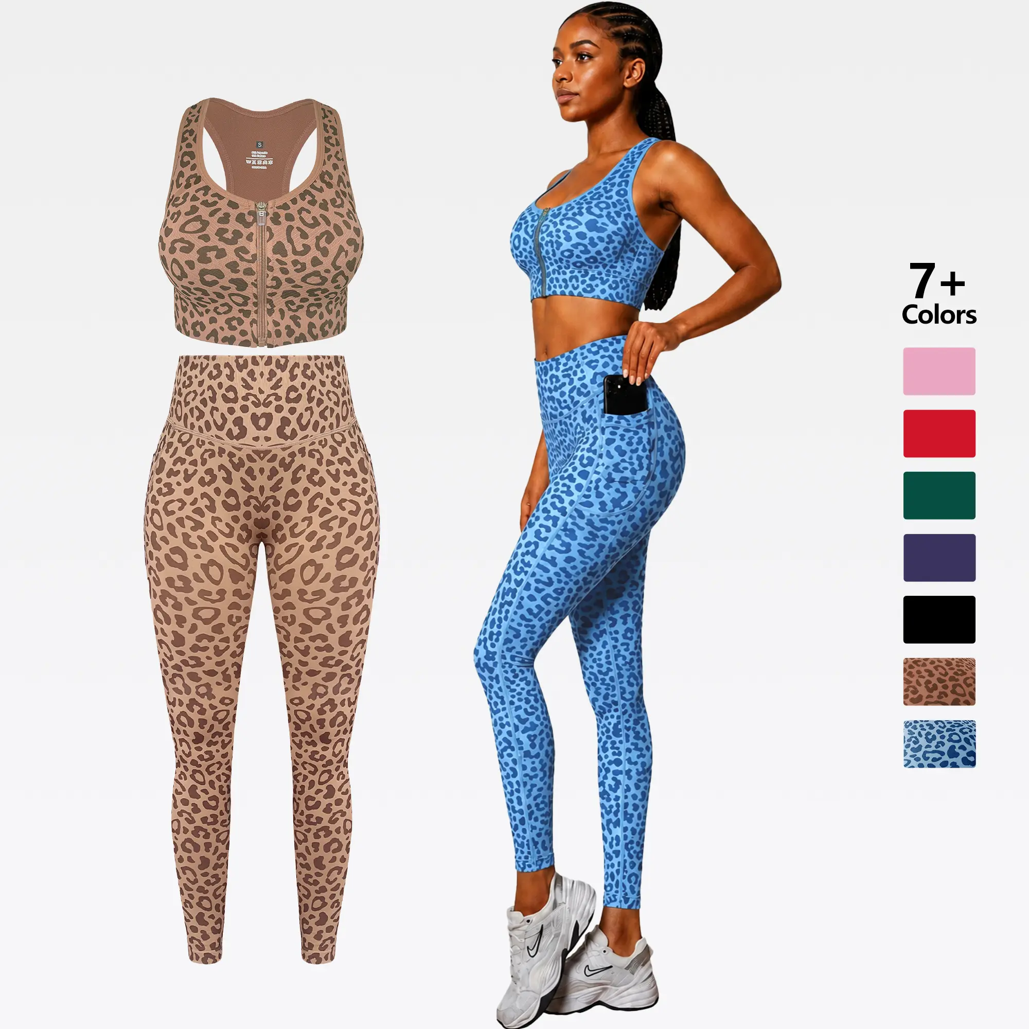 【AUCTION ONLY】SUOVADUN XSL26048 High Waist Yoga Pants Women V-shape Back Side Pocket  Stretch Sweat-wicking Anti-slip Athletic Leggings Squat Proof pants