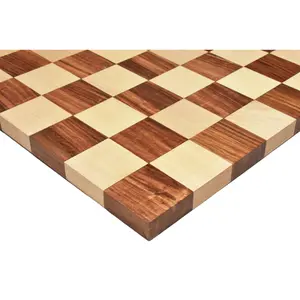 Borderless Hardwood End Grain Chess board - Golden Rosewood & Maple-55 mm square