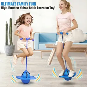Jumping Toy Ball Pump Handle, Safe Fun Jump Board for Kids Boys Girls Adults, Interactive Play Equipment for Active Recreation