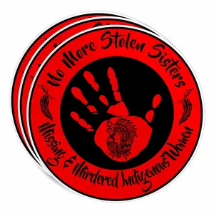 MMIW No More Stolen Sisters Waterproof Vinyl Sticker - Office Label for Water Bottle, Laptop, AJM Gifts