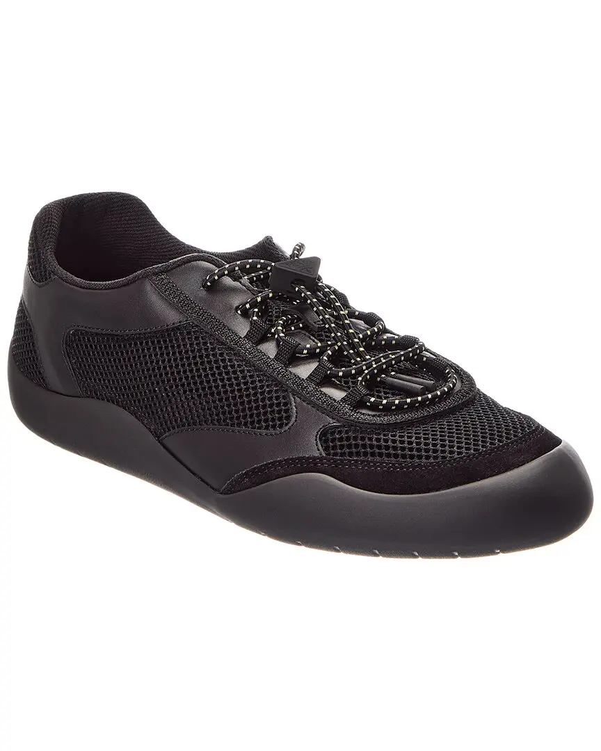 Prada Speedrook Leather-Trim Sneaker
