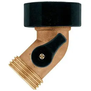 212 MAIN Orbit Underground 58553N Brass Gooseneck Coupling - Brass Construction, Equipped with Shut Off Valve for Sailing Water Sports Activities