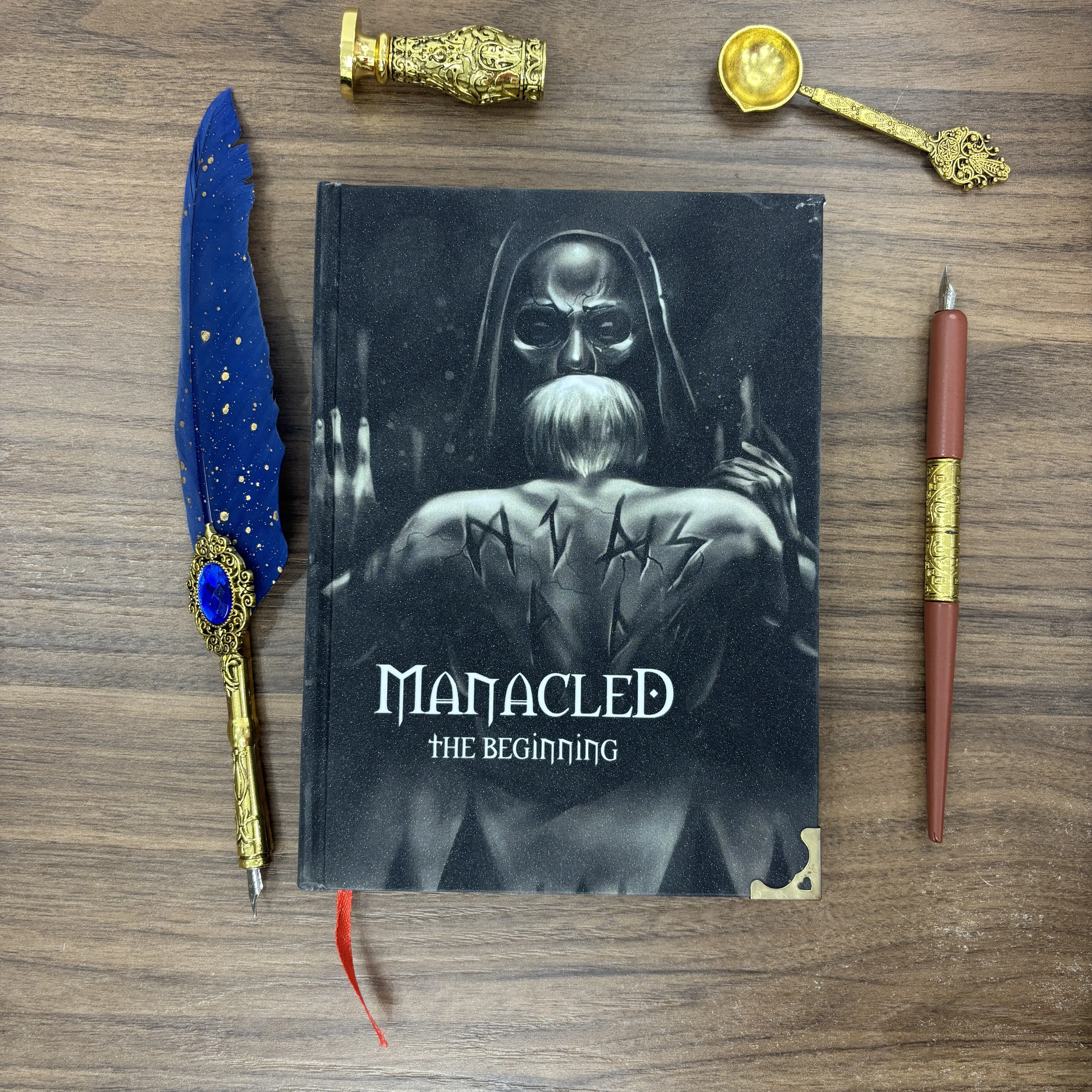 Manacled The Beginning Hardcover Book, Dark Fantasy Romance Collector Edition with Illustrated Cover