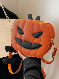 Halloween Pumpkin Shaped Women's Crossbody Bags, Casual Shoulder Bag, Cute Cartoon Bag, Suitable for Halloween Use or as a Gift for Friends