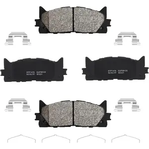Garvee Front and Rear Ceramic Brake Pads with Hardware, 4 PCS Set Compatible with Lexus HS250h (2010-2012), Scion xD (2008-2014), Toyota Corolla (2009-2019), and Dodge Durango (2011-2020, excluding SRT models).