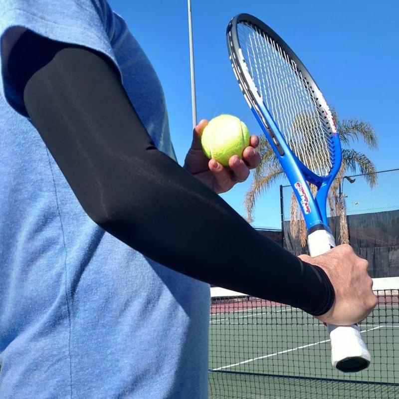 2 Pairs Arm Sleeves UV Protection Cooling Sun Sleeves, Gym Outfits, Football Accessories, Basketball Baseball Football Golf Running Outdoor Fishing for Men and Women，Workout Sets Arm Sleeves Men Women Elbow Guard