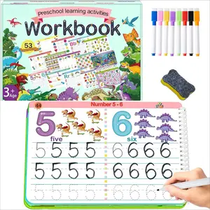 P-ITC031    Preschool Learning Activities Educational Workbook - Toddler Prek Montessori Handwriting Practice Activity Tracing Toys Busy Book for Kids, Autism Learning Materials and ABC Learning Book