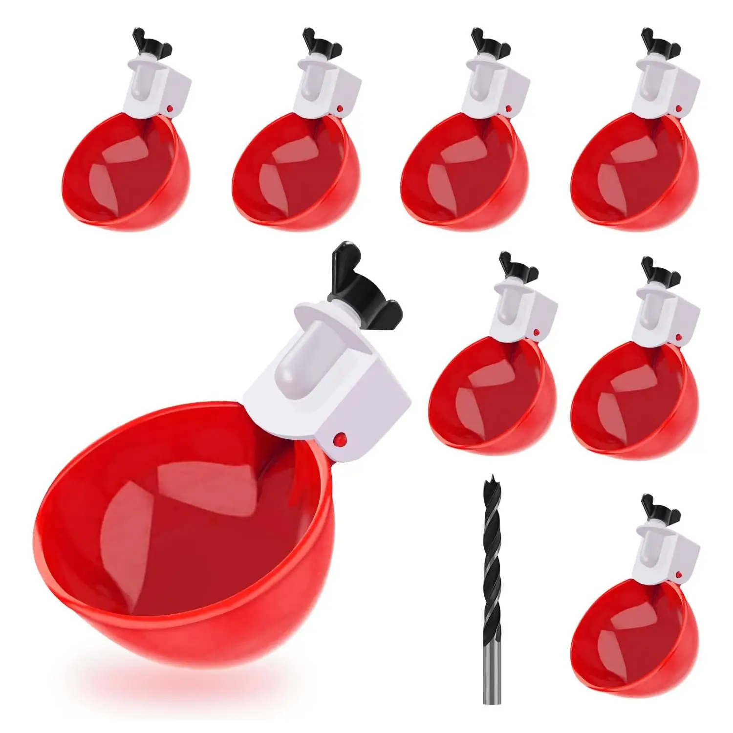 Automatic Chicken Water Cup, 8 Counts/set Chicken Waterer, Poultry Drinking Cup, Farm Animal & Poultry Supplies, Feeding Tools for Chicken, Duck, Goos