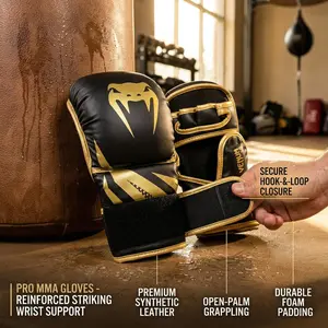 Adult Boxing Gloves for Sanda Training MMA Fighting Punching Bag Half Finger Professional Competition Kickboxing Gloves Shock Absorption Breathable Wrist Support Protective Gear for Martial Arts Sparring Grappling Training for Men Women Athletes