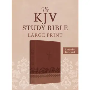 The KJV Study Bible, Large Print (Indexed) [Rose & Chestnut Cross]