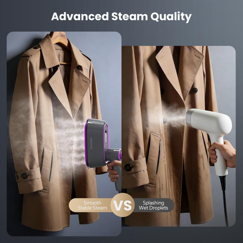 GREENYEE Travel Must-Have & Fits Carry-On |  Foldable  Iron | Powerful 2-in-1 Dry & Steam, 5s Fast Heat & 180° Rotatable