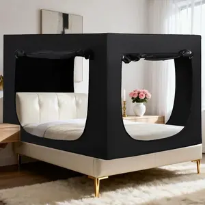 Bed Tent Twin Bed - Cubby Bed Tent for Adult Sleep Tents Blackout Breathable Lightweight Private Sleeping Pod with Fiber Rod