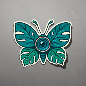 Lens Leaf Sticker - Camera Plant Decal