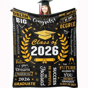 Graduation gift blanket, 2026 graduation gift (for her/him), Perfect Grad Gift, junior high school/high school/university/master's graduation gift, 2026 graduate gift ideas, gift ideas, blanket for home, office, travel and camping, essential bedding item