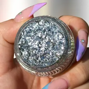 Silver Tongue Glitter Gel - Slayfire Cosmetics Metallic Silver Cosmetic Glitter