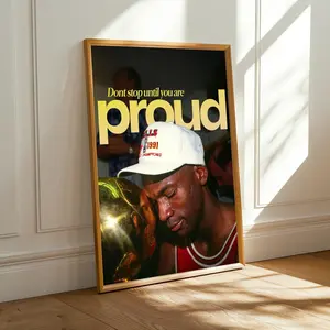 Motivational sports poster Michael Jordan with