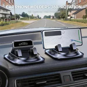 Car Phone Holders 360 Degree Rotation for Car Navigation In-Car Dashboard , Horizontaland Vertica Screen Adjustment Angle, Car Phone Holder for Suctioncup Fixed Non-Slip Suitable for Tablet, iPhone and Android Brackets