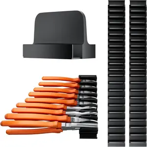 44 PCS Plier Organizer for Toolbox & Tool Drawer, Modular Desgin Plier Holders, Modular Toolbox Organizer System for Professional and DIY Mechanics, Include 20 Big Slot and 22 Small Slot, Black