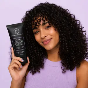 Curl Defining Cream for Curly, Wavy & Coily Hair – Lightweight, Hydrating Haircare, Anti-Frizz Formula for Defined, Smooth, Bouncy Curls – Made with Shea Butter, Olive, Jojoba, Coconut Oil, Aloe