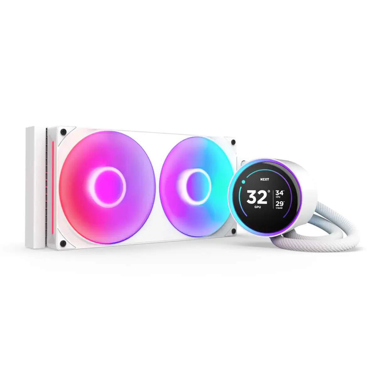 NZXT Kraken Elite RGB 280mm All-in-One Liquid CPU Cooler with LCD Display, White