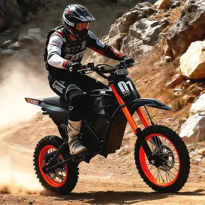 Youth & Adult Electric Bike 3000W Peak Power Mid-Mount Motor 48V 23Ah Battery 38MPH Speed 14''/12'' Wheels 40 Miles Range Manufacturer Warranty Bike with Long Range Dirt