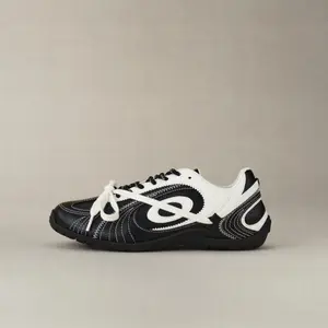 OLD ORDER Turbo Lite Women’s Casual Sneakers, Ballet Black Retro Low-Top Flat Sole Fashion Shoes, Everyday Casual Sneakers, New 2026