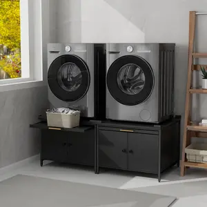 Laundry Pedestal for Washer and Dryer, Heavy Duty 29" Universal Washing Machine Stand with Adjustable Feet and 4 Panel Corner, 700LBS Capacity, Fit Anti-Vibration Design HO8043