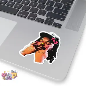 Lucki Face Tee Kitty Sticker, Rap Hot Sticker , Music, Concert