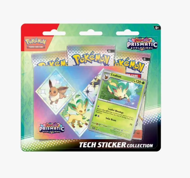 Prismatic Evolutions Tech Sticker Collection Leafeon TCG