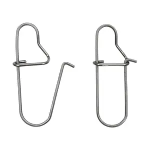 MARINE CITY 2 Pcs 304 Stainless Steel Antenna Flag Clips Rust Proof Spring Loaded for Flag Pole Halyards and Outrigger Lines