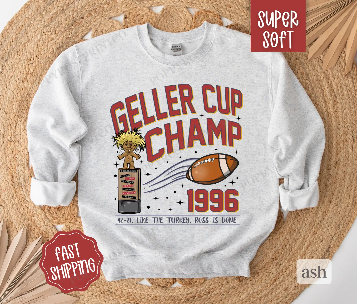 Geller Cup Thanksgiving Sweatshirt, Funny Holiday Sweater, Holiday Sweatshirt for Women